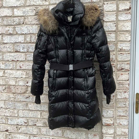 SAM. Jackets & Blazers - SAM. Black Long Down Puffer with Fur Hood Large